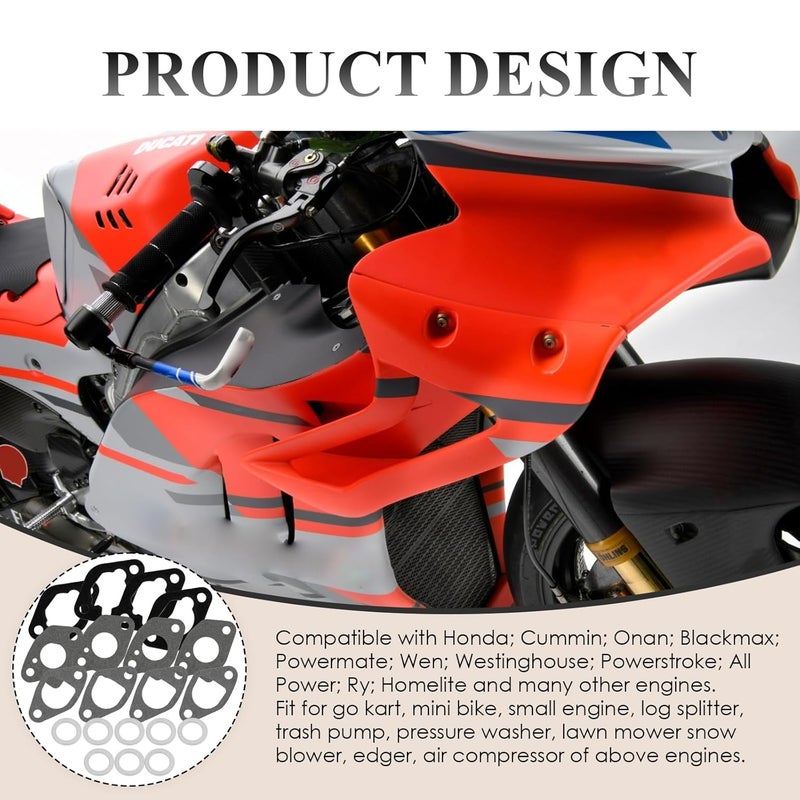TNJPSEK Predator 212 Carburetor Mounting Gasket Kit, 212cc Carburetor Exhaust Manifold Gasket Material for 159cc 196cc 208cc 196cc 212cc 224cc CT200U BT200X MB200 Mini Bike Go Kart Small Engines - Image 4